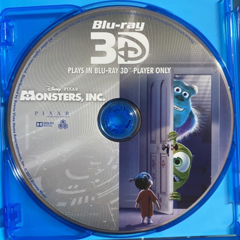 怪獸電力公司 藍光 BD 3D 單碟 經典 迪士尼 皮克斯 動畫 電影