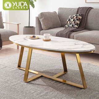 【YUDA】倪斯 石面橢圓大茶几/矮桌(北部免運)