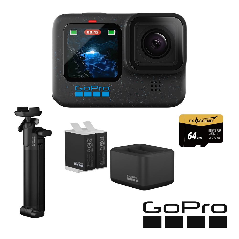 【GoPro】HERO 12 Black 三向自拍套組 CHDHX-121-RW 正成公司貨