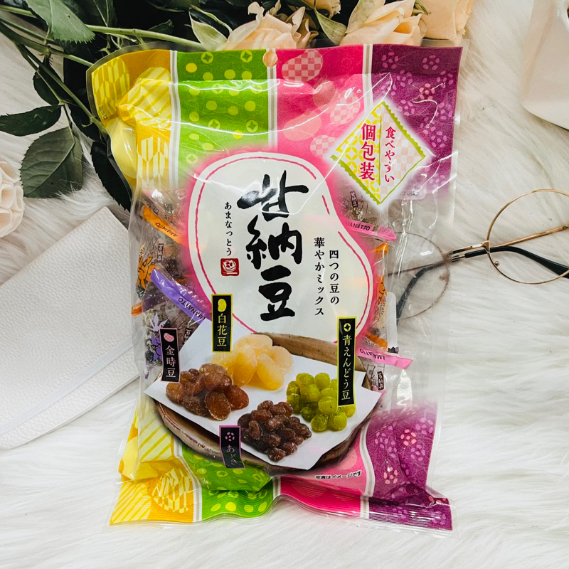 日本 光武 甘納豆 四種豆類 235g 三角包 個別包裝 白花豆/金時豆/青豌豆/紅豆