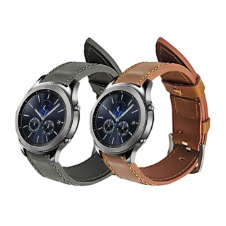 Samsung Galaxy Watch 20mm / 22mm 替換皮革錶帶 (送錶帶裝卸工具)