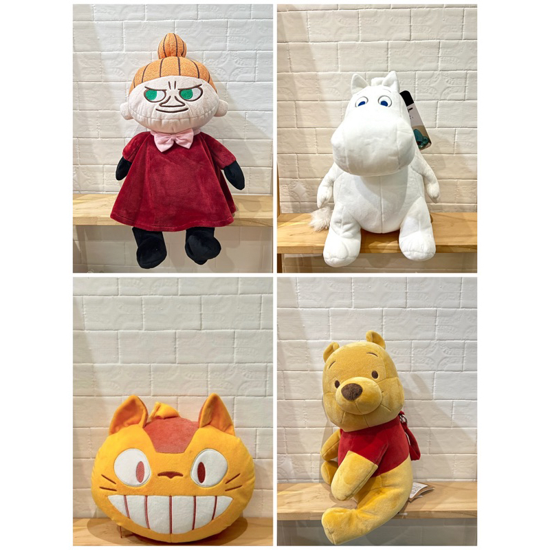 ( CCの店 )!! 日本代購 MOOMIN 嚕嚕米 小不點 龍貓公車 小熊維尼 連帽造型頸枕