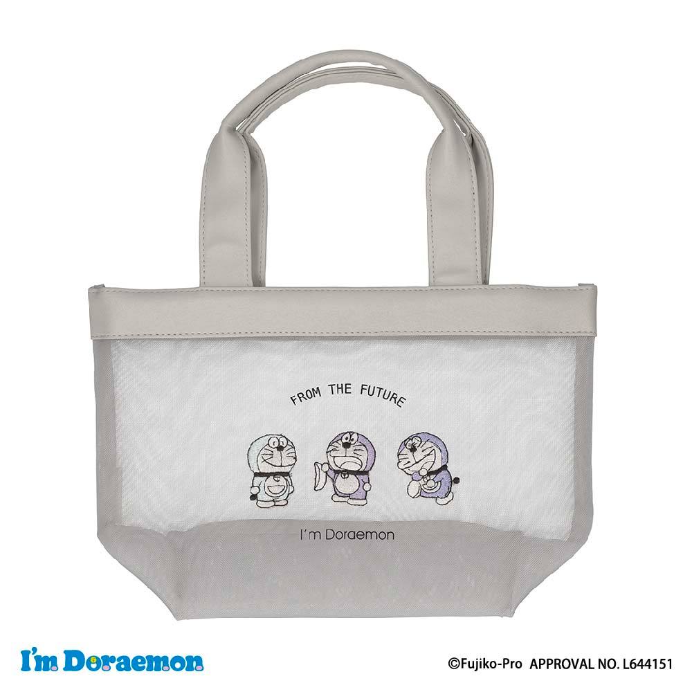 未來百貨 包包、袋子、手機套系列 - 哆啦A夢 網狀手提袋 灰色