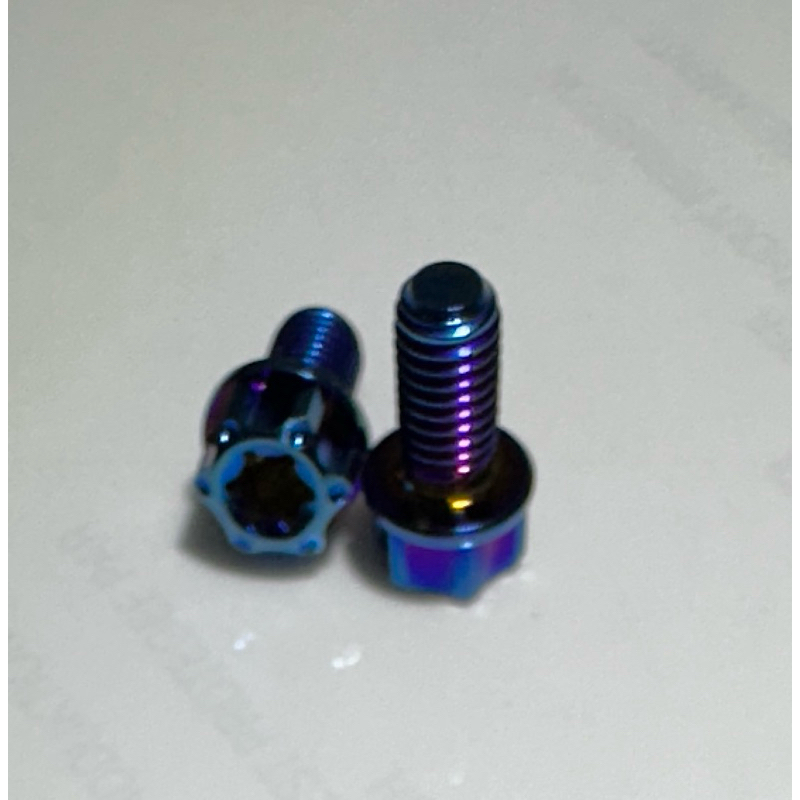 （正）鈦合金 螺絲 M5*10mm 螺桿 燒藍 燒鈦 鍍鈦 陽級處理 機車 改裝螺絲 內梅花