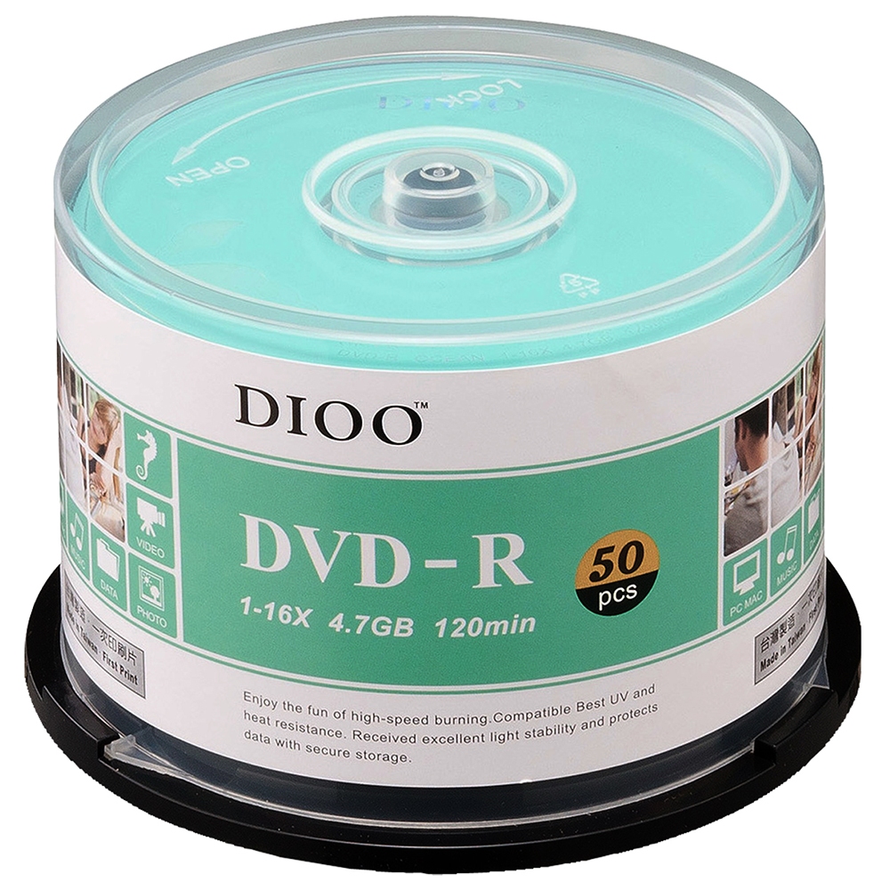 DIOO VIO銓茂 16X DVD-R DVD+R 光碟片50入/筒