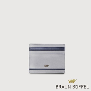 【BRAUN BUFFEL 德國小金牛】台灣總代理 維克多-D 6卡卡夾-石灰白/BF512-151-CGY