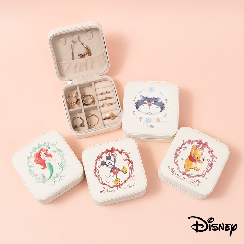 迪士尼｜ChuChu系列拉鍊飾品收納盒 米奇 維尼 瑪麗貓 愛麗兒 收納盒 飾品盒 居家生活 BF159