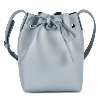 Mansur Gavriel滑面小牛皮斜背Mini Mini水桶包(霧藍)690020-1