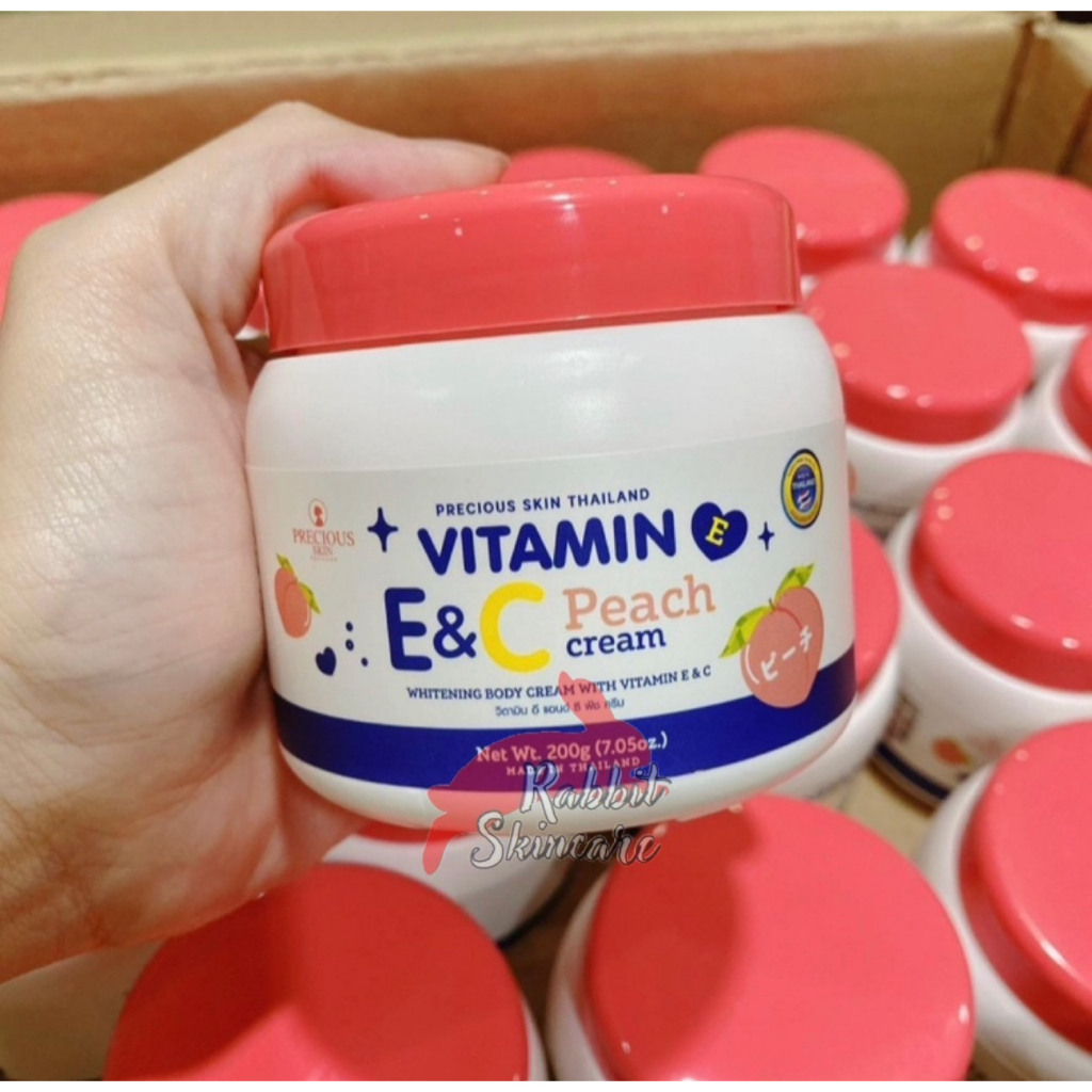 Onhand 🐇 Vitamin E&amp;C peach cream lotion whitening 200g