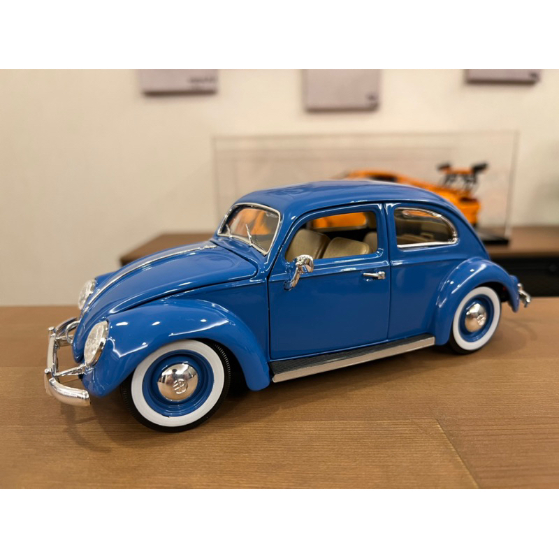 maisto beetle 1955 1/18 金龜車 藍