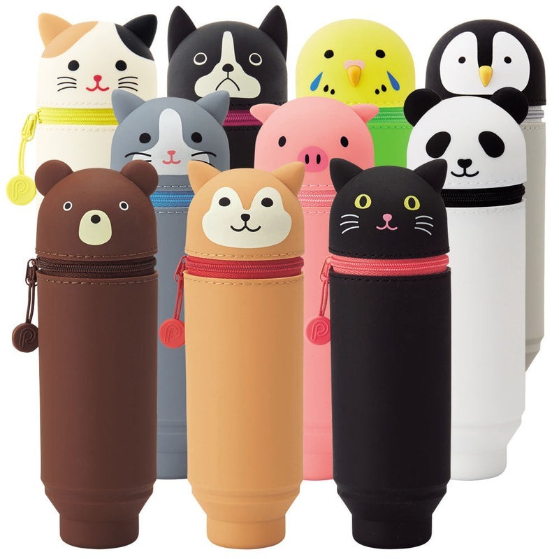 【中島商店】 LIHIT LAB PuniLabo A-7712 A-7714 可愛動物 伸縮 站立 鉛筆盒