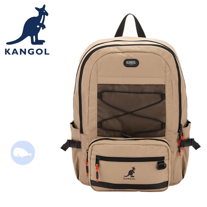 【小鯨魚包包館】KANGOL 英國袋鼠 後背包 63558740 中卡其 黑色