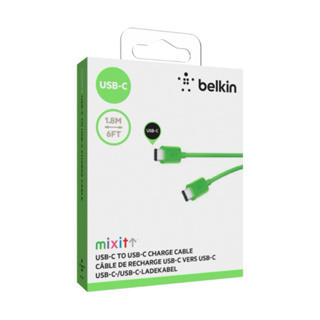 全新Belkin MIXIT↑ USB-C 轉 USB-C 傳輸線(1.8M)-綠