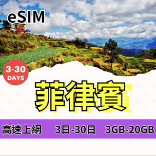 【免運】eSIM 菲律賓上網高速上網 東南亞旅遊上網 大容量專戶用到爽免 插拔卡 免綁約掃描QR立即上網Iphone適用