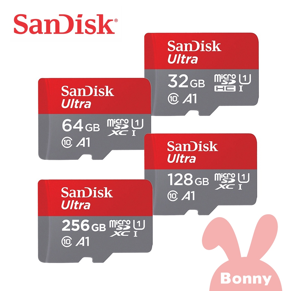 【SanDisk】120MB/s~150MB/s 紅灰卡 Ultra microSD記憶卡 公司貨 A1等級 UHS-I