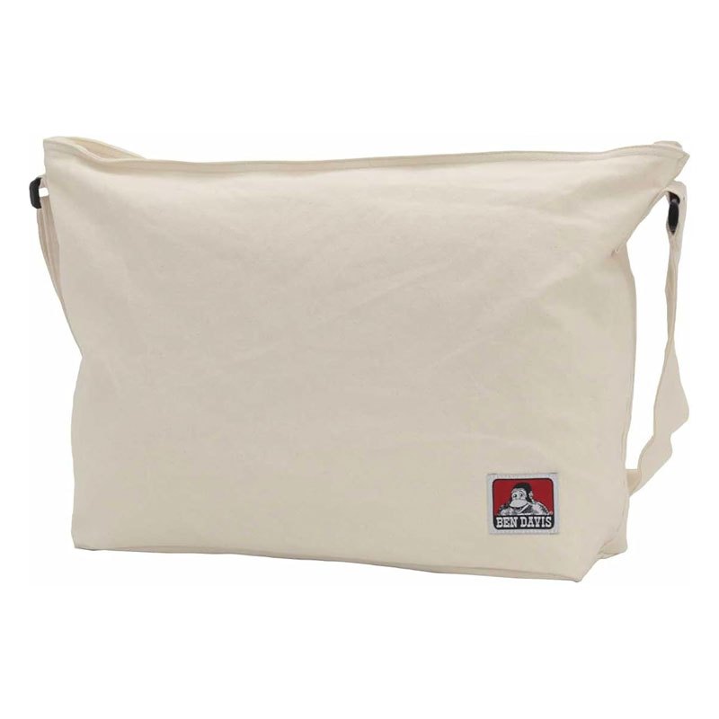 BEN DAVIS BDW-8341-48 BIG CANVAS SHOULDER BAG 大容量 側背包 (米白色)