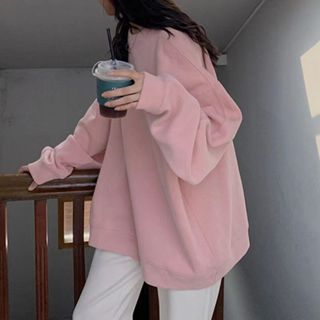 特大碼300斤oversize衛衣女春秋韓版無帽薄/加厚款胖mm260外套寬鬆上衣