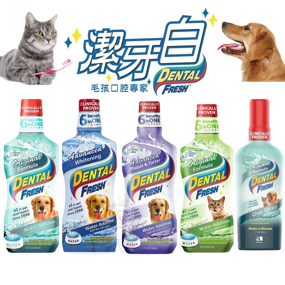 潔牙白 DENTAL FRESH 犬貓潔牙液 原味 寵物牙膏 寵物潔牙水 口腔潔牙噴劑『Q老闆寵物』