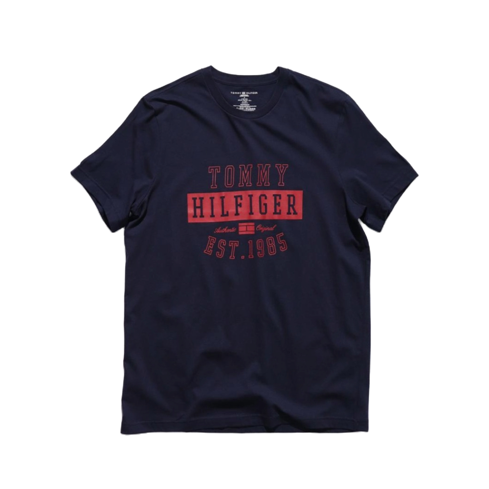 Tommy Hilfiger 純棉印刷LOGO 圓領 短袖T恤 美版尺寸偏大 09T4272