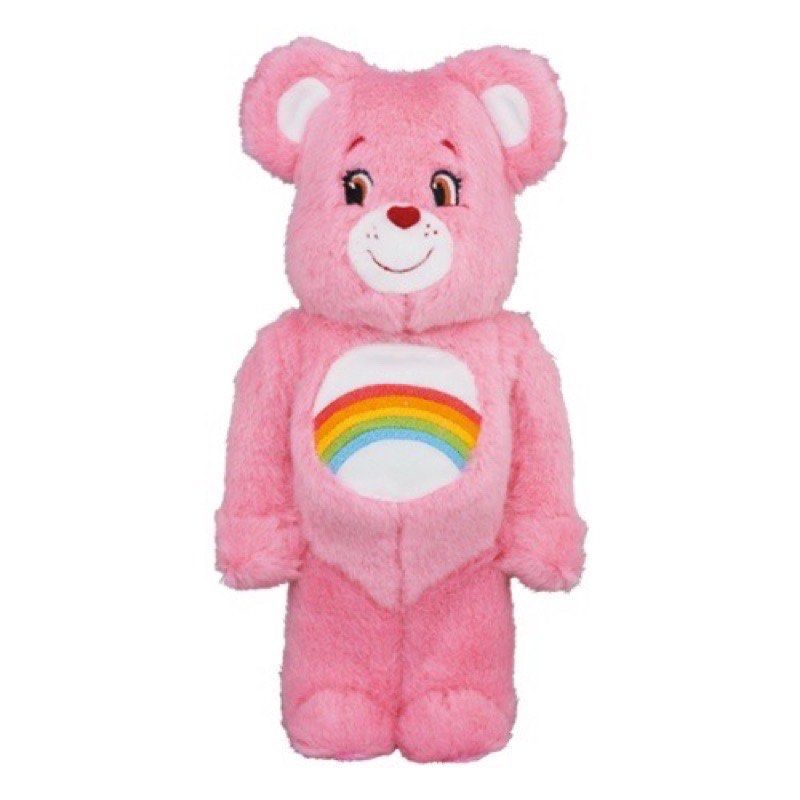 400% BE@RBRICK  毛絨粉色彩虹熊pink rainbow 庫柏力克熊 全新限量正品潮間帶