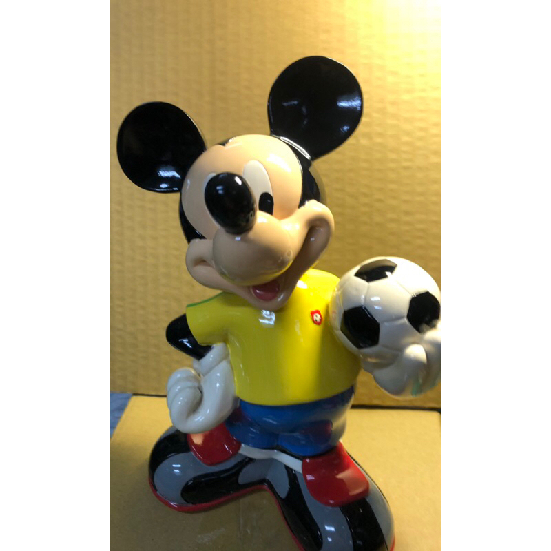 米奇Mickey Mouse足球造型復古存錢筒擺飾