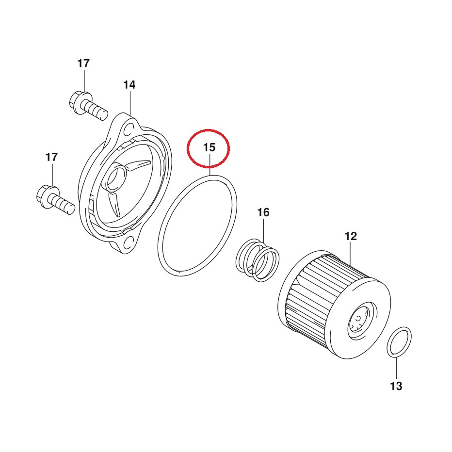 SUZUKI正廠零件 V-STROM 250SX 機油濾芯蓋墊圈 機油芯O環 機油環 膠圈 O-RING Oring