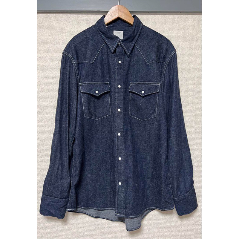 visvim ALBACORE SHIRT INDIGO 藍染 牛仔 襯衫 sz:3