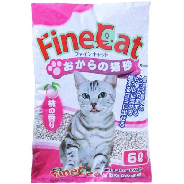 日本 FINE CAT 蜜桃香 豆腐砂 蘋果香 豆腐砂 6L/包 貓砂