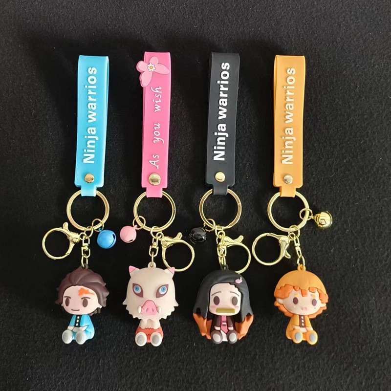 鬼滅之刃 Q版鑰匙圈 / 動漫周邊 竈門炭治郎 竈門彌豆子 我妻善逸 嘴平伊之助 吊飾 鑰匙圈 小公仔