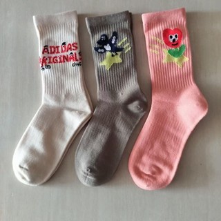 Adidas Original 大碼 女生長款運動襪 三葉草襪子 休閒襪 四季薄款襪子