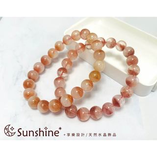 Sunshine享樂『維納斯的青睞』天然紅兔毛 兔毛水晶 紅髮晶 天然水晶礦石 手串 手鍊