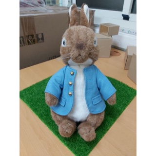 花見雜貨~日本進口全新正版PETER RABBIT彼得兔玩偶娃娃穿藍色外套擺飾~M尺寸
