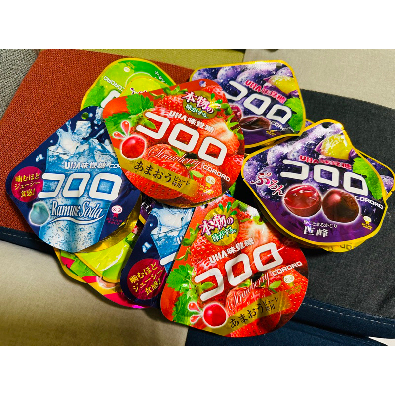 日本 味覺糖UHA 酷露露Q糖 草莓／葡萄／水蜜桃／可樂／白葡萄／汽水 40g 軟糖