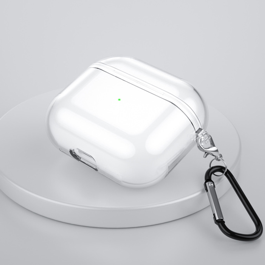 延長泛黃 Airpods Pro2 Pro 1/2/3 耐衝擊防摔殼 全透明 保護套 保護殼 透明殼 含掛勾 軟殼 扣環