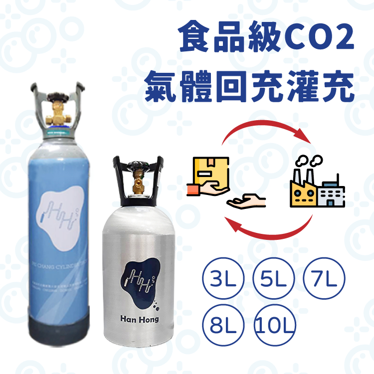 氣泡水機專用 食品級CO2 二氧化碳鋼瓶 回充氣 灌充 回充