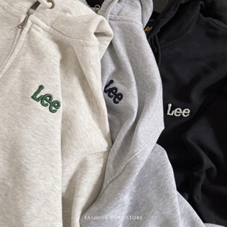 【FJstore】韓國代購 LEE 經典LOGO 雙拉鍊頭 連帽外套 拉鍊外套 女生外套 男外套 情侶