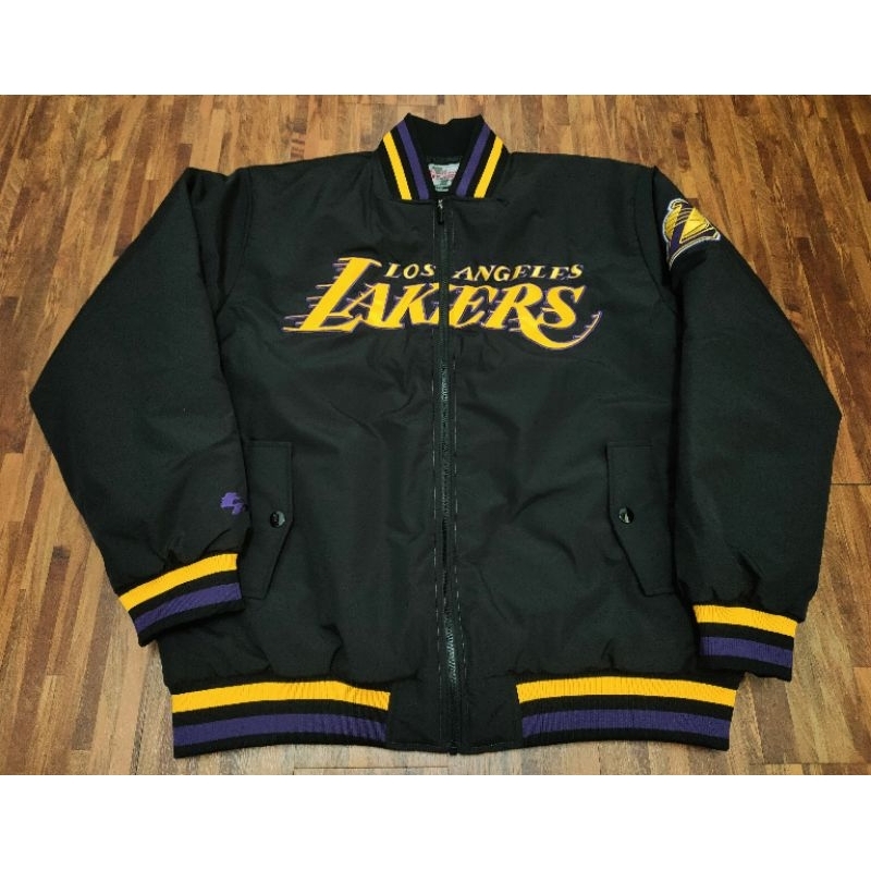 NBA LAKERS 湖人隊 拉鏈 棒球外套 夾克 大尺碼 尺寸XL~2XL