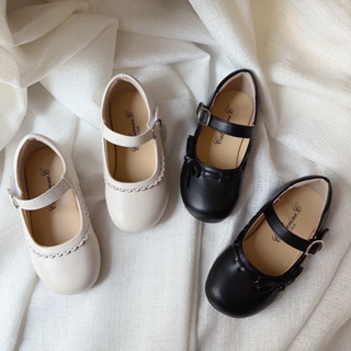 女童黑皮鞋 白皮鞋 出口日本 學生鞋 花童鞋 黑色 米白色 公主鞋 17-21號