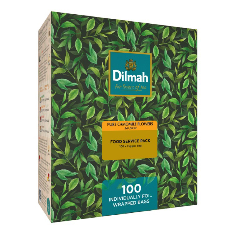 Dilmah帝瑪 洋甘菊花茶-無咖啡因 (100入/盒)-單包鋁箔袋裝