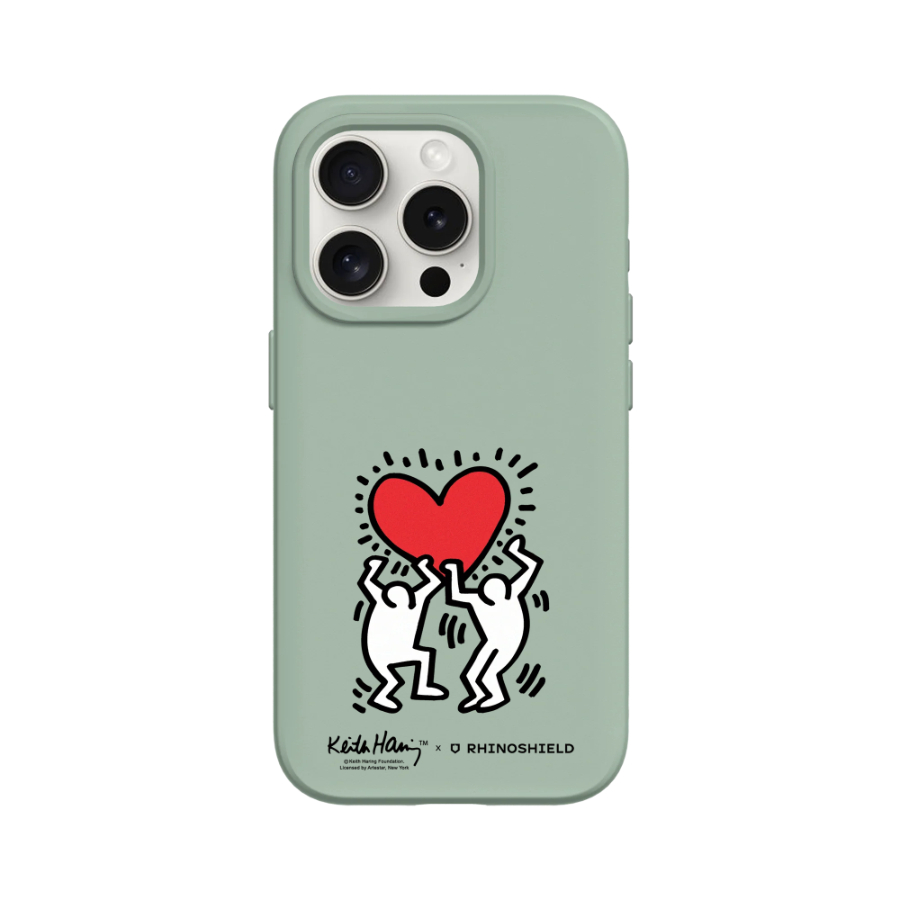 犀牛盾 適用iPhone SolidSuit(MagSafe兼容)超強磁吸手機殼∣Keith Haring系列/愛心