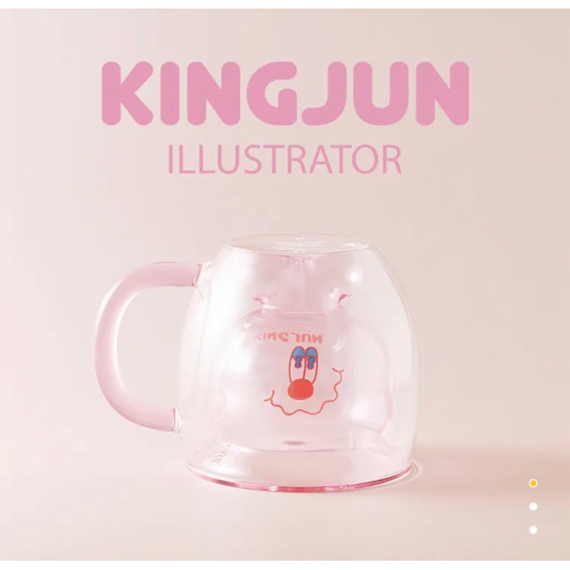 Kingjun x 好玻-蠢兔造型雙層把手杯