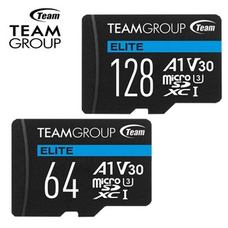 【Team 十銓】ELITE 64G 128G 256G microSDXC TF U3 A1 V30_藍色