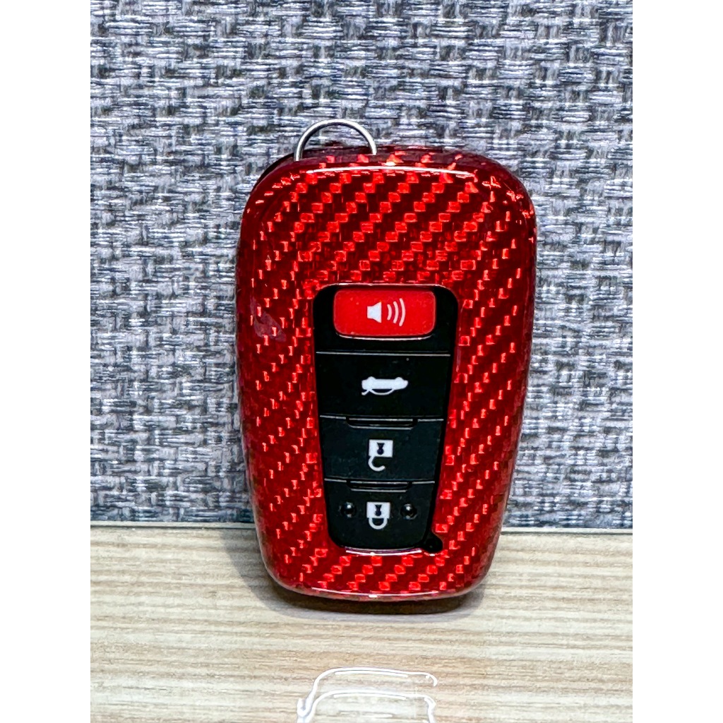 現貨 Toyota專用紅色碳纖維 紅卡夢鑰匙殼/鑰匙套Altis CHR RAV4 Camry Cross Vios