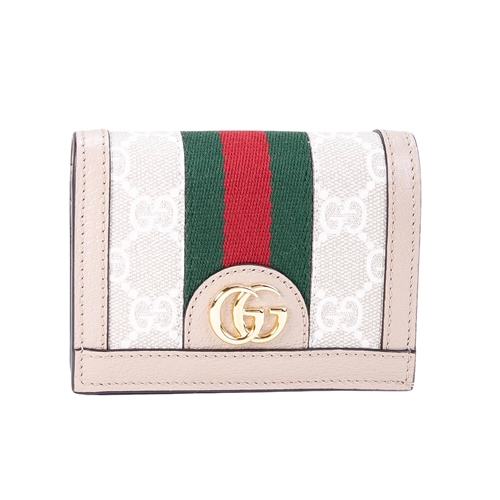 GUCCI Ophidia經典Supreme帆布短夾(米白)