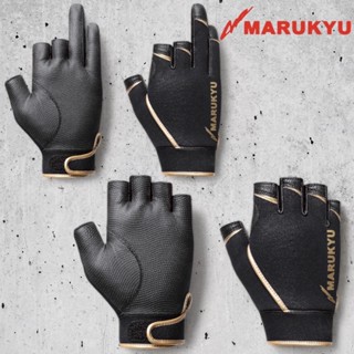中壢鴻海釣具《MARUKYU》22新款 丸九 MQ-01 黑金色釣魚手套