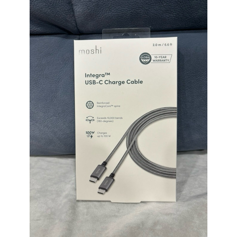 全新 Moshi Integra USB-C to USB-C 充電線 傳輸編織線（2m）筆電充 iphone充電線