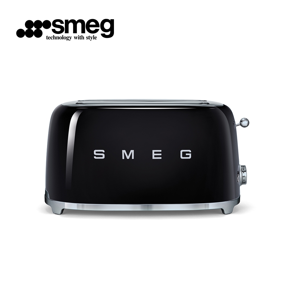 【SMEG】義大利4片式烤麵包機-耀岩黑