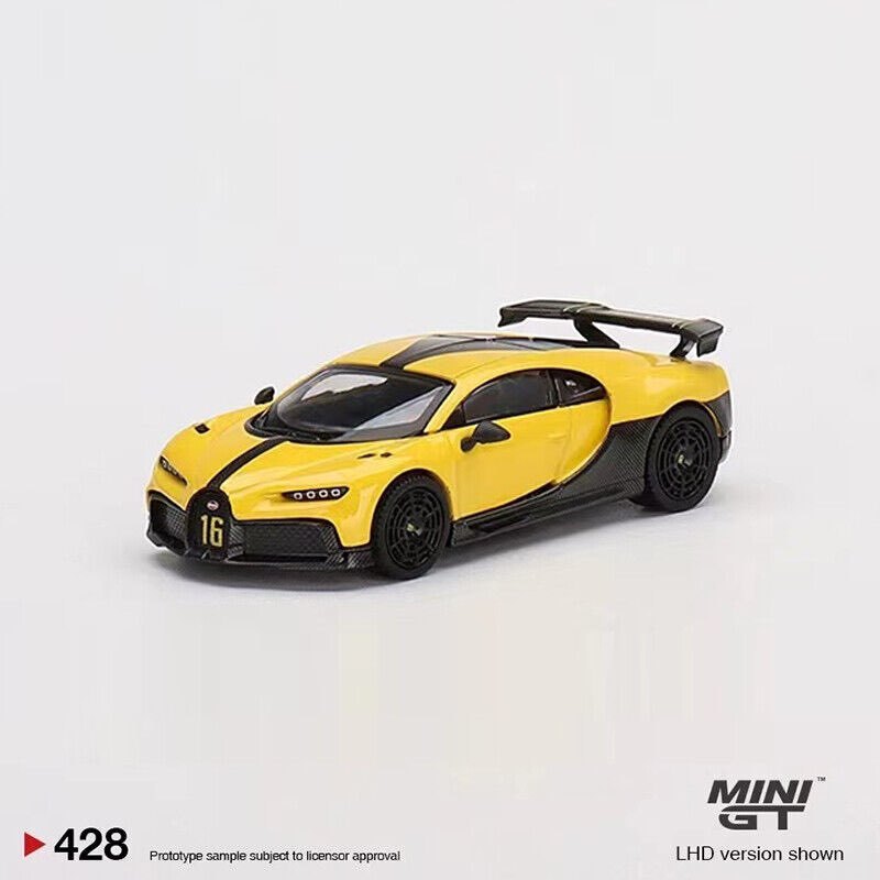 TSAI模型車販賣鋪 現貨賣場 MINI GT 428 Bugatti Chiron Pur Sport Yellow