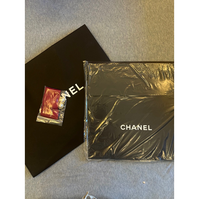Chanel香奈兒長盒子金球包盒子+紙袋 紙盒封膜全新未拆！現貨 快速出貨⚠️⚠️（可議價）