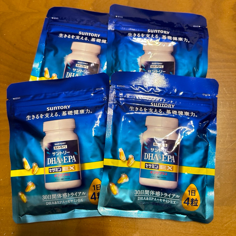 日本 Suntory 三多利 魚油 DHA&amp;EPA+芝麻明EX 30天份 袋裝 補充包